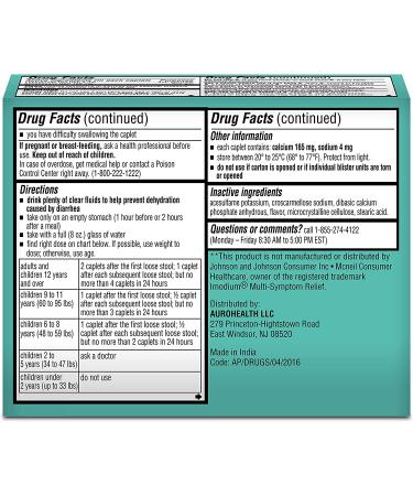 Healthy Living Anti-Diarrheal & Anti-Gas Tablets - Loperamide Hydrochloride & Simethicone - 24 Count - Buy Online on GoSupps.com