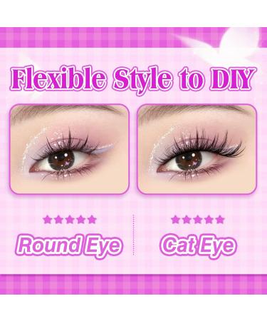 ALPHONSE Lash Clusters 70 Pcs Natural Look Eyelash Extension Pack 8-16MM Mixed Length Individual Wispy DIY Lashes - Style D - Buy Online on GoSupps.com