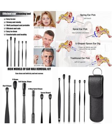 Singleagive Ear Wax Removal Tool with Camera - Stainless Steel Pick Kit 5.5mm - Otoscope with 6 LED Lights - IP67 Waterproof - HD Visual Remover - Compatible with iOS/Android - Buy Online on GoSupps.com