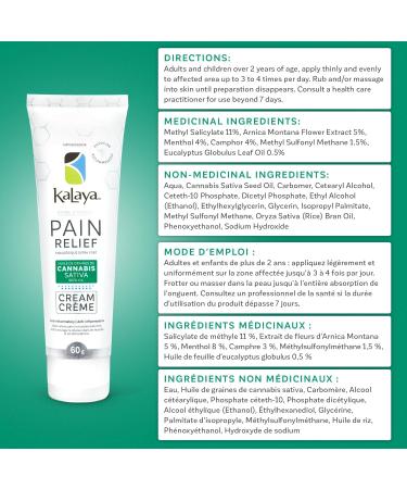 Kalaya Extra Strength Pain Relief Cream With Cannabis Sativa Seed Oil (60g Pack of 3) - Natural Active Pain Blocking & Anti inflammatory Ingredients Suitable for Arthritis Neck Shoulder Hand Knee Back Joint & Muscle Pain 60 g (Pack of 3) - Buy Online on GoSupps.com