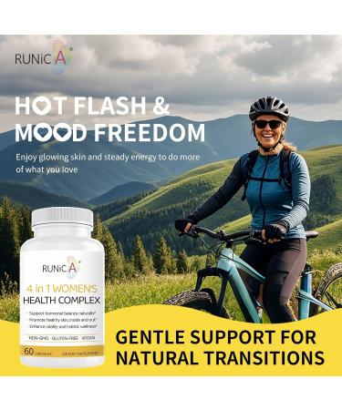 4-in-1 Women s Hormonal Balance Complex Supplement | Rosehip Pueraria & Evening Primrose with Soy Isoflavones | Menstrual Cycle Menopause Energy Level & Healthy Skin Support 30-Day Essentials Pack - Buy Online on GoSupps.com
