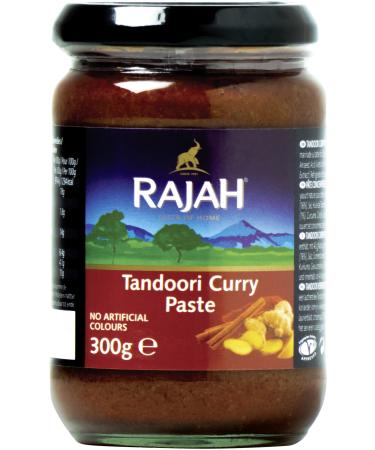 Rajah Tandoori curry paste-slightly sharp spice paste for authentic curry dishes-ideal for seasoning meat fish or vegetables-3 x 300 g