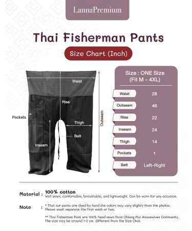 LannaPremium Thai Fisherman Pants 2 Tone - Unisex Cotton Yoga and Martial Arts Pants in Red Black - Buy Online on GoSupps.com