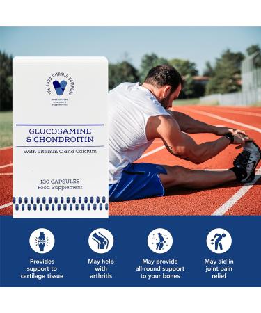 Glucosamine & Chondroitin 120 Capsules - Bone & Joint Care Supplement (1 Month Supply) - Buy Online on GoSupps.com