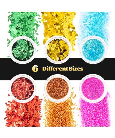 Shop 72 Colors Holographic Nail Sequins - Versatile Makeup & Body Decoration for Stunning Nail Art | International Shipping Available - Buy Online on GoSupps.com