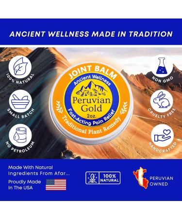 Peruvian Gold Joint Pain Balm | Rapid Relief for Throbbing Joint & Nerve Pain | Cooling Formula (2oz) - Buy Online on GoSupps.com
