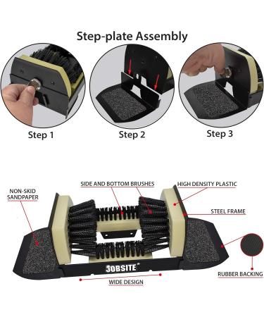 Jobsite Boot Scrubber - Outdoor Shoe Scraper Cleaner Brush - Extra Wide + Jobsite Boot Puller - Shoe & Boot Remover Boot Scrubber + Boot Puller Multi - Buy Online on GoSupps.com
