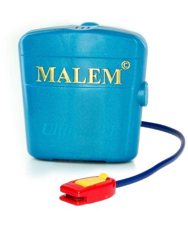Malem Ultimate Bedwetting Alarm (Blue) for Boys and Girls - Loud Sound and Strong Vibration Wake Even Deep Sleepers - Award Winning Enuresis Alarm