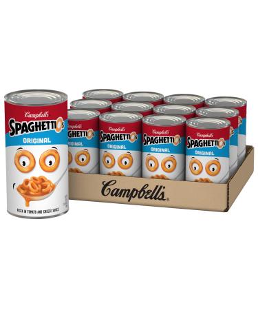 SpaghettiOs Original Canned Pasta, Healthy Snack for Kids and Adults, 22.4 OZ Can (Pack of 12) 22.4 Ounce (Pack of 12)