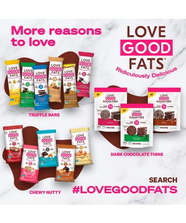 Love Good Fats Keto Protein Snack Bars - Chocolate Lovers Variety Pack - 12 Pack - Buy Online on GoSupps.com