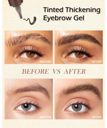 Buy Waterproof Tinted Brow Gel Kit - Long Lasting Grey Eyebrow Gel with Brush & Razor | Perfect for Women & Girls - Buy Online on GoSupps.com