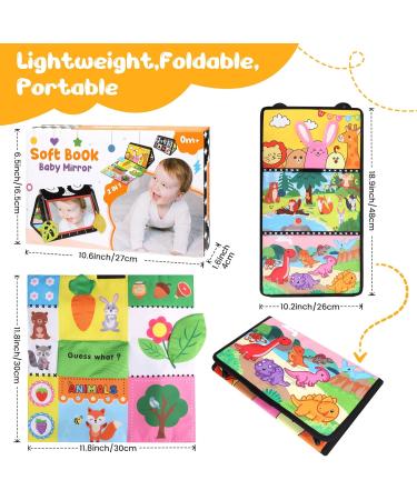 Buy Venditer Baby Toys 0-12 Months | Montessori Black & White Contrast Baby Mirror & Crackling Book for 1-2 Year Olds - Buy Online on GoSupps.com