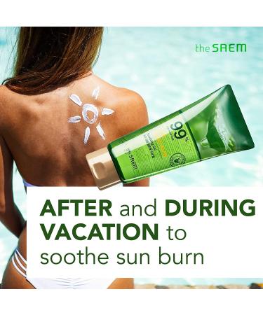Saem Jeju Fresh Aloe 99% Aloe Vera Soothing Gel | 10.14 fl oz - Hydration & Skin Relief - Buy Online on GoSupps.com