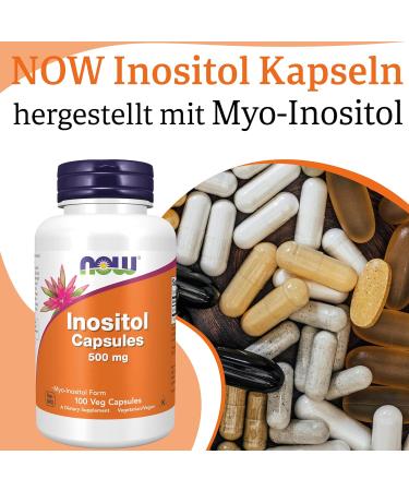 Now Foods Inositol 500 mg - 100 Vegan Capsules | Gluten Free Soy Free Vitamin B8 - International Shipping Available - Buy Online on GoSupps.com