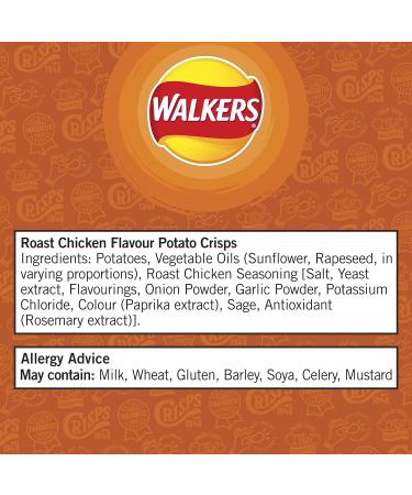 Walkers Roast Chicken Multipack Crisps 6x25 g (Pack of 2) 150 g (Pack of 2) - Buy Online on GoSupps.com