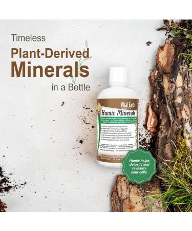 Vital Earth Minerals Humic Minerals - Vegan Liquid Trace Mineral Supplement, 32 Fl Oz - Buy Online on GoSupps.com