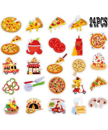 Pizza Dessert Cupcake Toppers Party Decoration Pizza Paper Straw Decor Party Supplies Favors Pizza Baby Shower or Birthday Party Decorations- Set of 24 - Buy Online on GoSupps.com