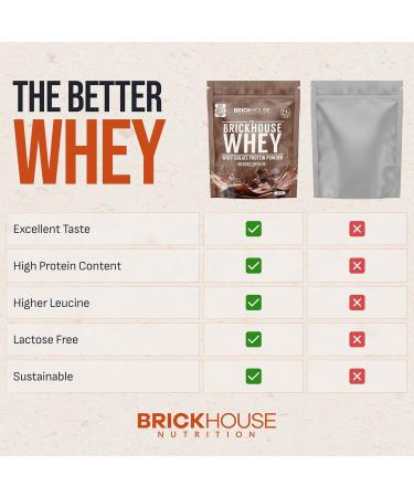 BRICKHOUSE NUTRITION Whey Protein | Fermented Whey Isolate Protein Powder | Lactose-Free Post-Workout Recovery Powder - Chocolate - 1 Pack - Buy Online on GoSupps.com