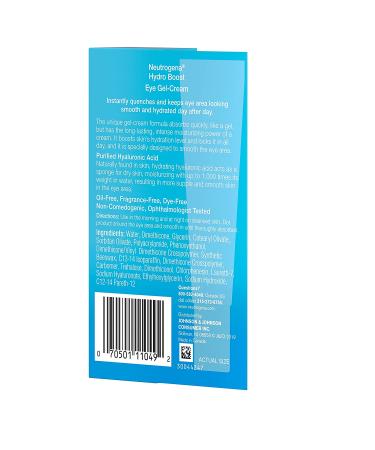 Neutrogena Hydro Boost Eye Cream 0.5 Oz | Hyaluronic Acid Under-Eye Moisturizer | Fragrance-Free & Non-Comedogenic - Buy Online on GoSupps.com