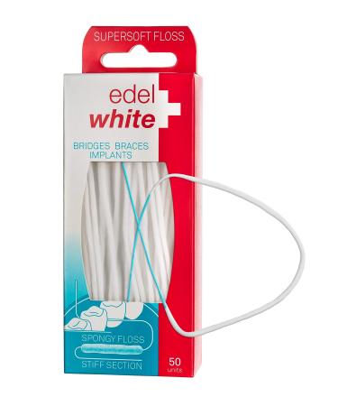 Super Soft Dental Floss 50 Floss Threaders for Bridges Orthodontic Braces Dental Implants l Threaded Floss for Braces & Bridges l Gentle Pre-Cut Oral Hygiene Care Thread Flossers 1