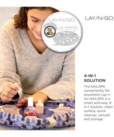 Lay-n-Go NailSpa (18") Manicure & Pedicure Bag "Violet Femme" Lilac Pattern - Buy Online on GoSupps.com