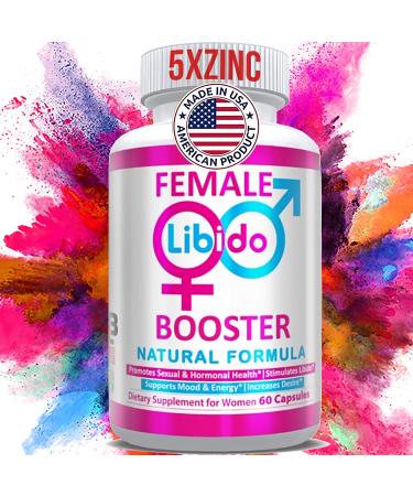 Natural Female Health & Vitality Booster Supplement Pills - Powerful Enhancement of Energy & Mood, Hormone Balance Complex for Women with Maca Root & Horny Goat Weed, Made in USA