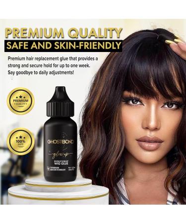 GHOSTBOND Glowup Revolutionary Wig Glue Hair Replacement Adhesive That Stays for A Week: Water & Oil-Resistant Strong Hold for Secure & Natural-Looking Wigs Toupees Poly & Lace Systems - 1.3 Ounce (Pack of 1) - Buy Online on GoSupps.com