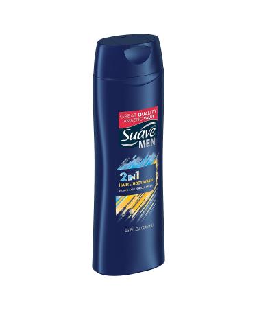 Suave Men 2-in-1 Hair and Body Wash - 15 Fl Oz - Buy Online on GoSupps.com