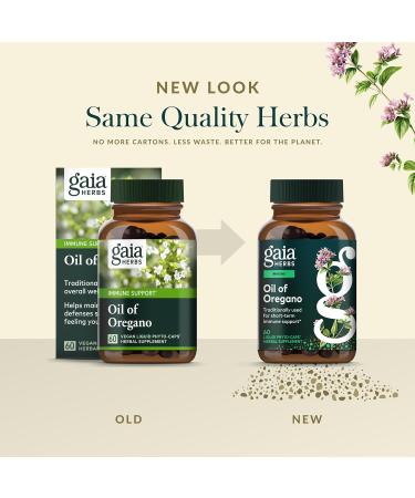 Gaia Herbs Oil of Oregano - 60 Vegan Liquid Phyto-Caps for Immune Support - Buy Online on GoSupps.com