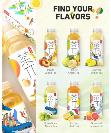Tea PI Iced Tea Oolong Tea Green Grape Sweet Iced Fruit Tea Bottles Real Juice -16.9 fl oz 500mL 15 Pack - Buy Online on GoSupps.com