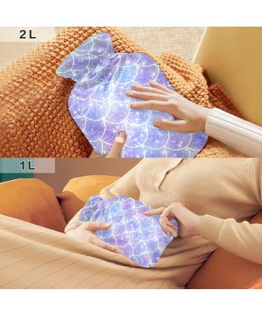 Heat Bottles with Mermaid Scales Cover - 2L Water Heating Pillows for Pain Relief & Headaches - Buy Online on GoSupps.com