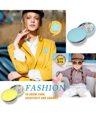 300 Pieces Blank Button Making Supplies Round Badge Button Parts Metal Button Pin Badge Kit for Button Maker Machine  Including Metal Shells Back Cover and Clear Film (Tinplate 1.46 Inch) 37 mm/ 1.46 Inch  metal - Buy Online on GoSupps.com