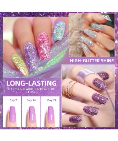 Morovan Gel Nail Polish Kit with UV Light - 6PCS Glitter Set for DIY Nail Art | Base, Top Coat & Remover Included - Buy Online on GoSupps.com