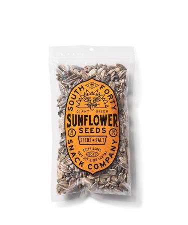Premium Sunflower Seeds - Jumbo Sized, Batch Roasted, Perfectly Salted, In-Shell Bulk (8oz bags, Pack of 6) Packaged for Ultimate Freshness South 40 Snacks 8 Ounce (Pack of 6)