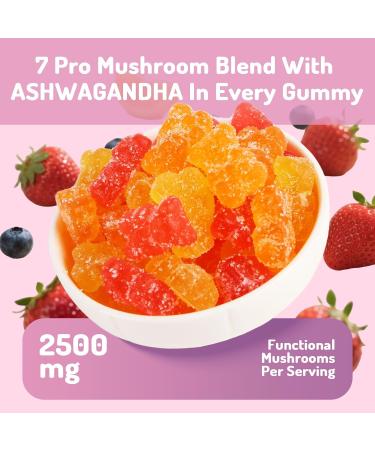 KAACHLI Ashwagandha and Mushroom Gummies 500mg with 8 Mushroom Blend (Reishi,Lion's Mane,Cordyceps) - Mushroom Gummies for Focus and Energy,Cognitive Boost -Mushroom Supplement for Adults,80 Count - Buy Online on GoSupps.com
