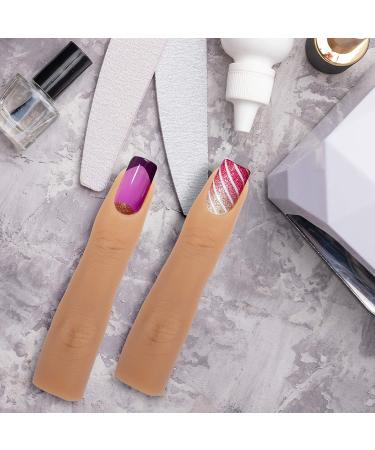 Silicone Practice Fingers for Acrylic Nails - Bendable Fake Nail Training Finger Manicure DIY Nail Art (3-2pcs) - Buy Online on GoSupps.com