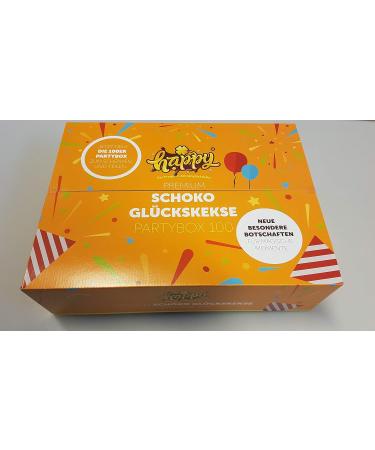 Happy Chocolate Party Box | 100 Vegan Cookies with Inspiring Messages - Happy Schoko Happy Skers - Buy Online on GoSupps.com