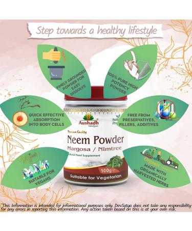 Organic Neem Powder - Natural Margosa for Hair and Skin Care - Buy Online on GoSupps.com