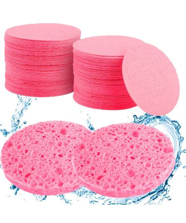 50 pieces compressed facial sponges soft cellulose face sponge removal of removal high cleaning power natural facial washing swam for peeling mask make-up removal facial cleaning round