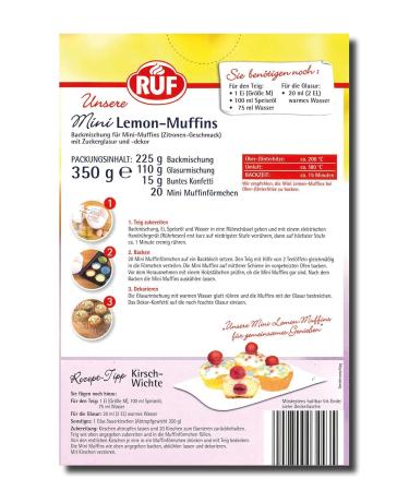 Delicious Mini Lemon Muffin Baking Mix with Glaze & Colorful Sprinkles - 20 Fun Shapes for Perfect Treats - Buy Online on GoSupps.com