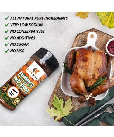 Kan Kan All Purpose Grilling Spices -Organic Rainforest Blend -Perfect for Steak Chicken Beef Seafood Vegetables -Non-GMO Keto Low Sodium Seasoning -BBQ Rub- No MSG -African Suya Spice - 5.3 Oz (Large1) 1 g (Pack of 1) - Buy Online on GoSupps.com