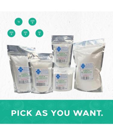 Baking Beauty and Beyond Professional Bakers Quality Sodium Bicarbonate Powder - Gluten Free Natural and Pure Baking Powder for Cooking Baking Snacks and More 200gm - Buy Online on GoSupps.com