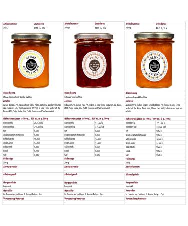 La Chambre aux Confitures Trial Package - Gourmet Breakfast Jams from France | Mango Passion Fruit Strawberry Yuzu Apricot Lavender - International Shipping Available - Buy Online on GoSupps.com