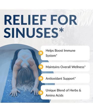 EquiLife Sinus Support - Promotes Nasal Congestion & Mucus Relief - Immunity Boost with Herbs, Antioxidants & Amino Acids - Gluten-Free - 20 Servings - Buy Online on GoSupps.com