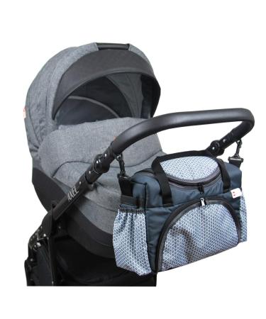 BabyLux care bag DIAPER BAG stroller bag diaper bag for stroller 71. Magic Grey
