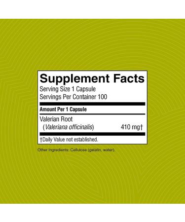 Nature's Sunshine Valerian Root 100 Capsules - Natural Sleep Aid - Buy Online on GoSupps.com
