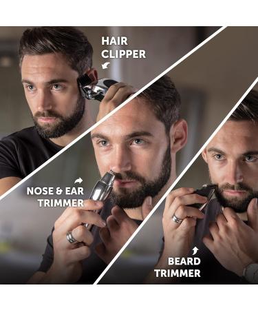 Wahl 3-in-1 Chrome Pro Deluxe Men's Grooming Set: Head Shaver, Hair Clippers, Nose & Beard Trimmer - Buy Online on GoSupps.com