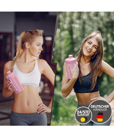 Buy Protein Shaker 'Heaven' 500 ml - Leak-Proof BPA Free Sieve & Scale - Perfect for Whey Protein BCAA & Fitness Mixing - Coral Pink - Buy Online on GoSupps.com