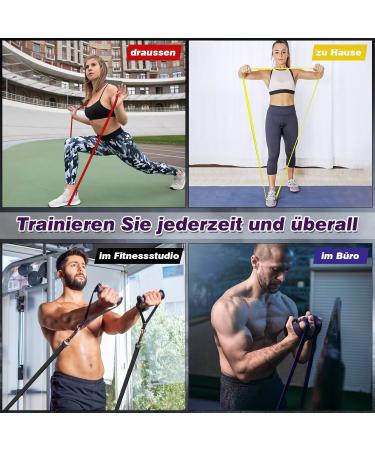 Buy Fitness Straps & Resistance Bands (5-100LB) - Ideal for Strength Training Pilates Physiotherapy & Yoga | Perfect for Men & Women - Buy Online on GoSupps.com
