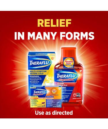Theraflu ExpressMax Severe Cold and Flu Syrup - Berry Flavor - 8.3 Fl Oz (Pack of 1) - Buy Online on GoSupps.com